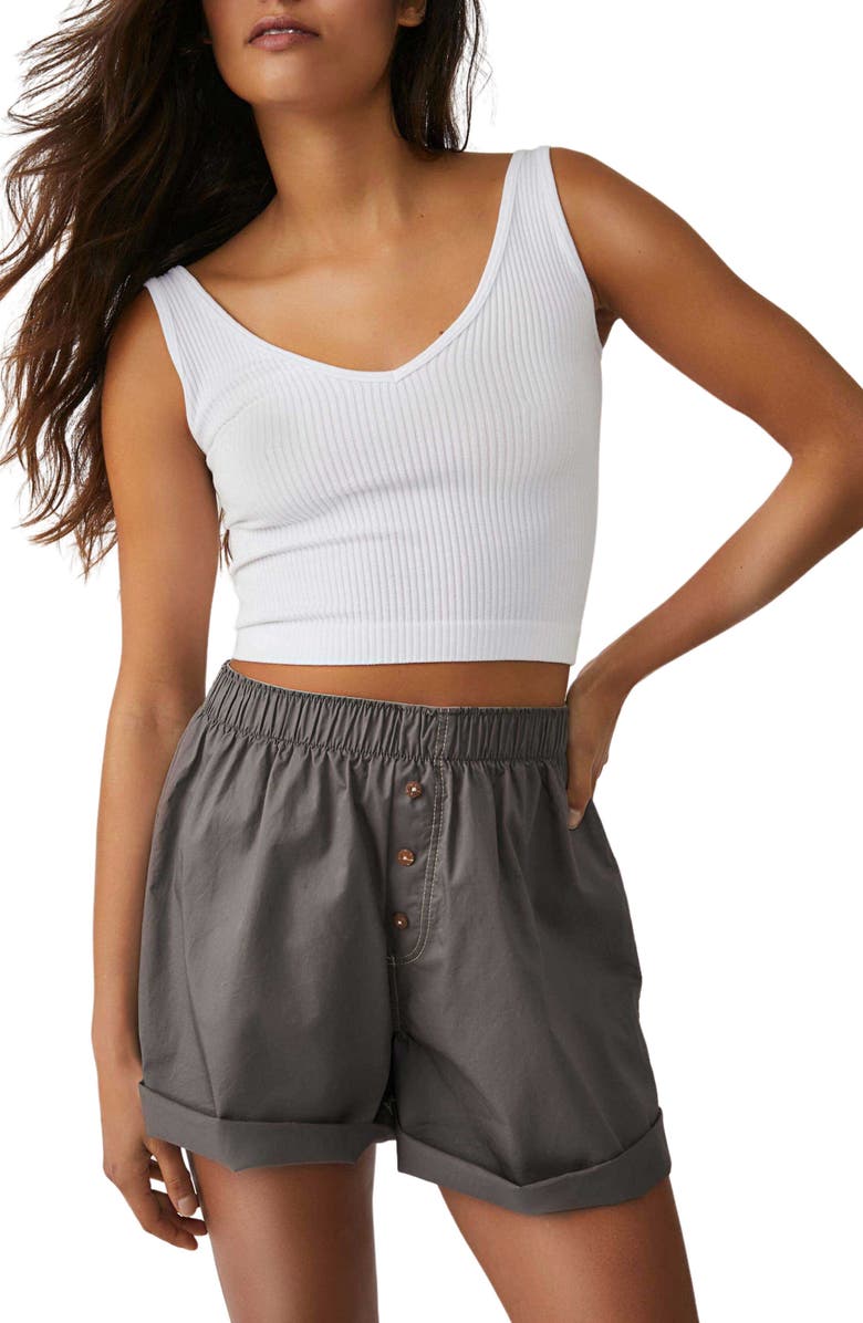 Free People Rib Brami Crop Tank, Main, color, White