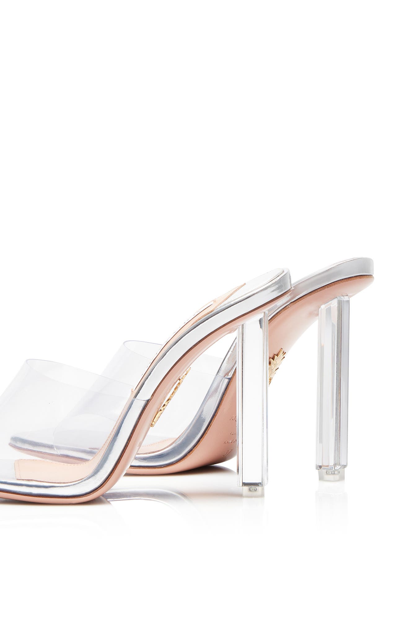 Aquazzura Mirror Slide Sandal, Alternate, color, 