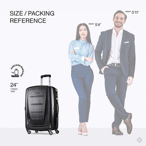 Samsonite Winfield 2 Checked-medium 24-inch Hardside Expandable Luggage With Spinner Wheels