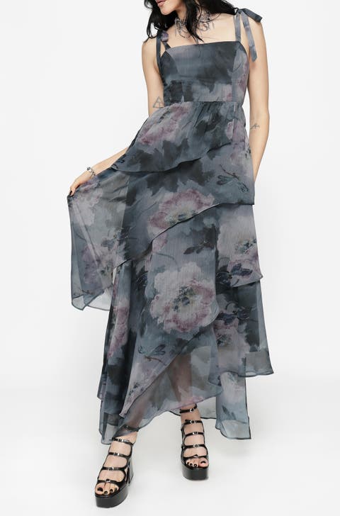 Ophelie Chiffon Tiered Maxi Dress