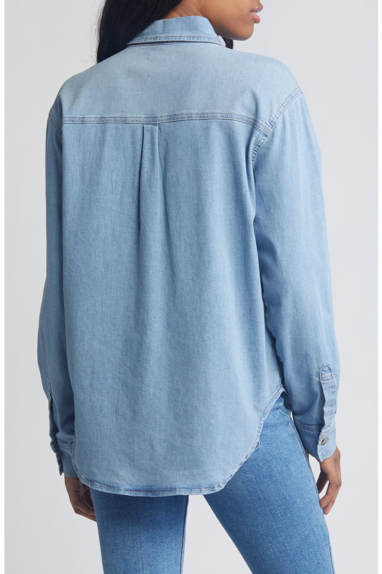Denim Button-Up Shirt, Alternate, color, INDIGO641