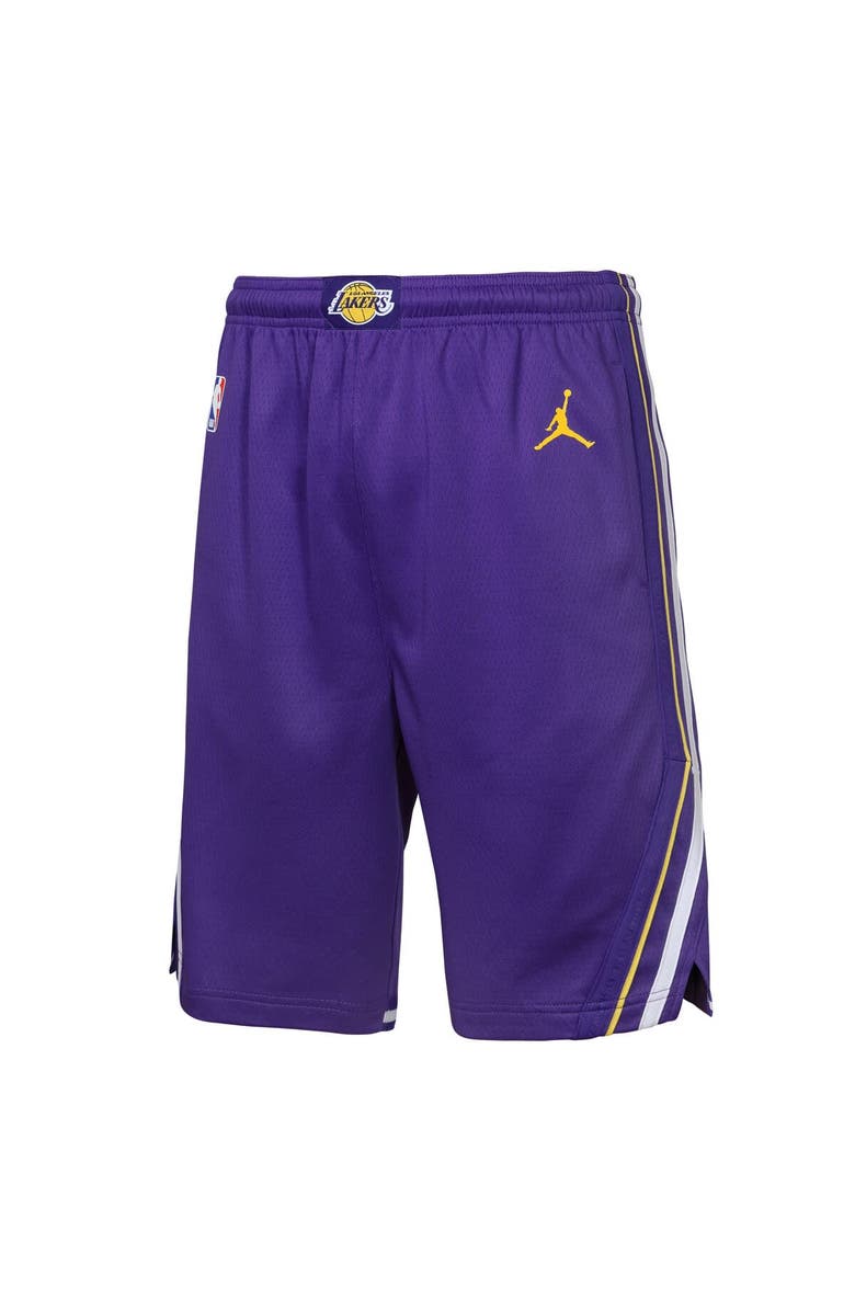 Jordan Brand Youth Jordan Brand Purple Los Angeles Lakers Statement Edition Swingman Dri-FIT Shorts, Alternate, color, Purple