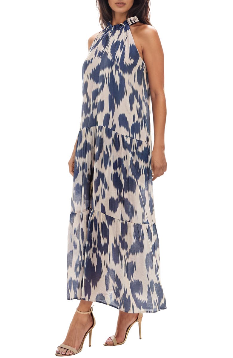 Socialite Abstract Print Sleeveless Maxi Dress, Alternate, color,