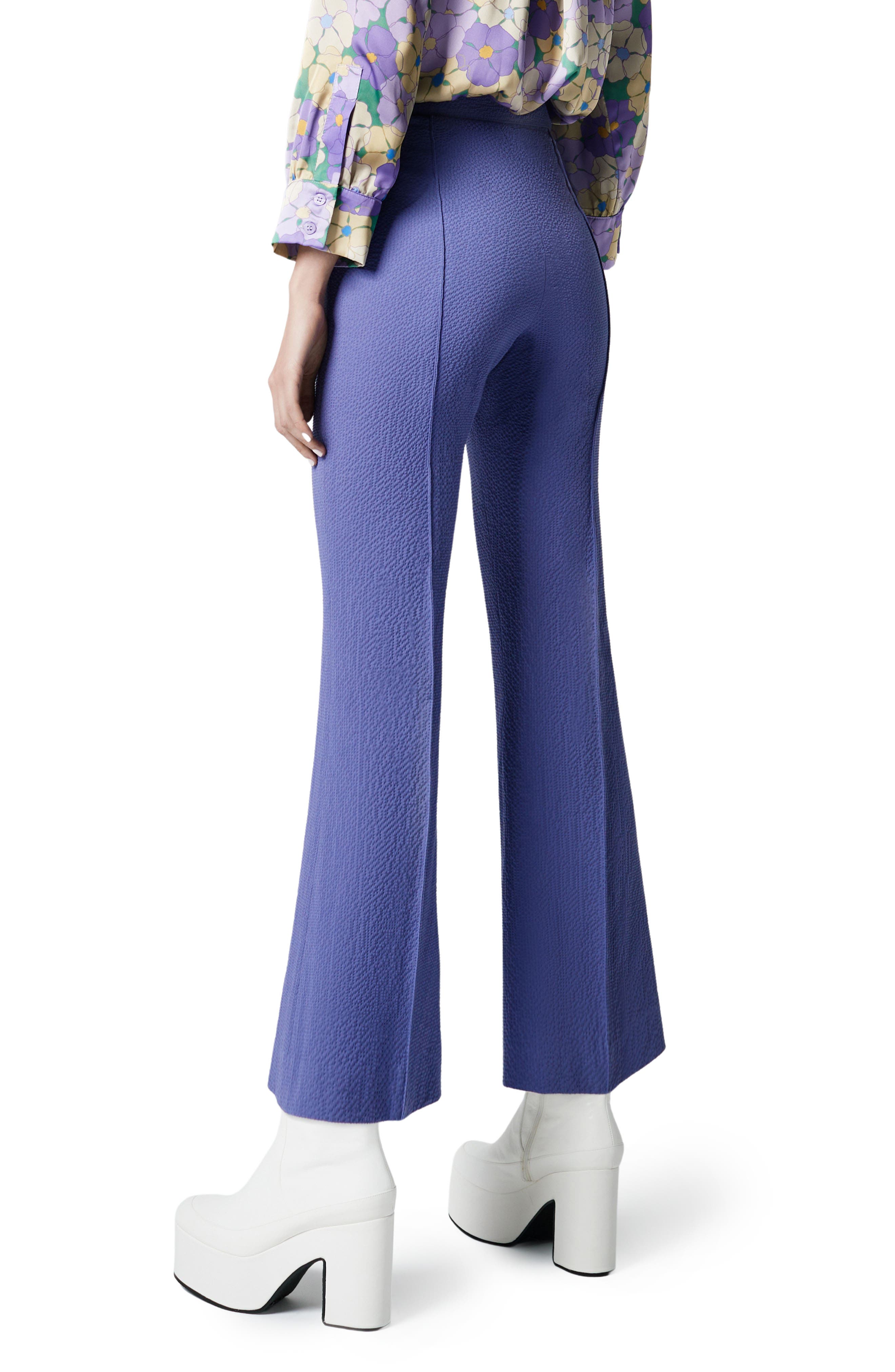 Pintuck Stretch Cotton Crop Pants - image 2