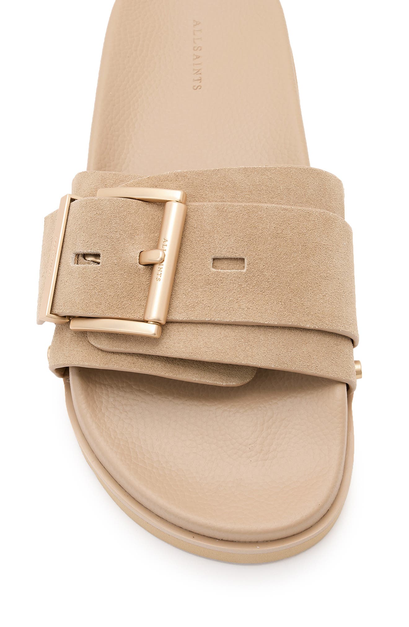 Ellie Stud Slide Sandal, Alternate, color, SAND BROWN