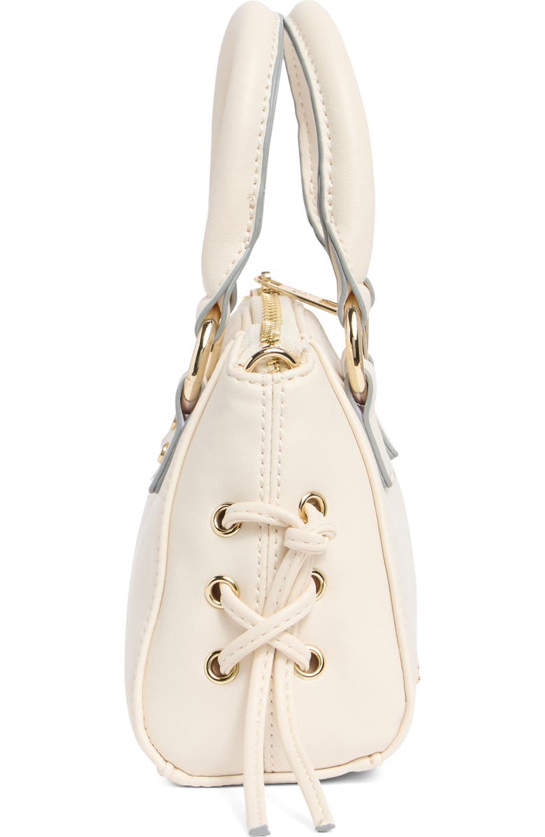 Madden Girl Whipstitch Top Handle Mini Satchel, Alternate, color, Linen