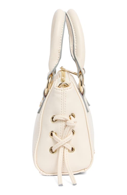 Madden Girl Whipstitch Top Handle Mini Satchel In Linen