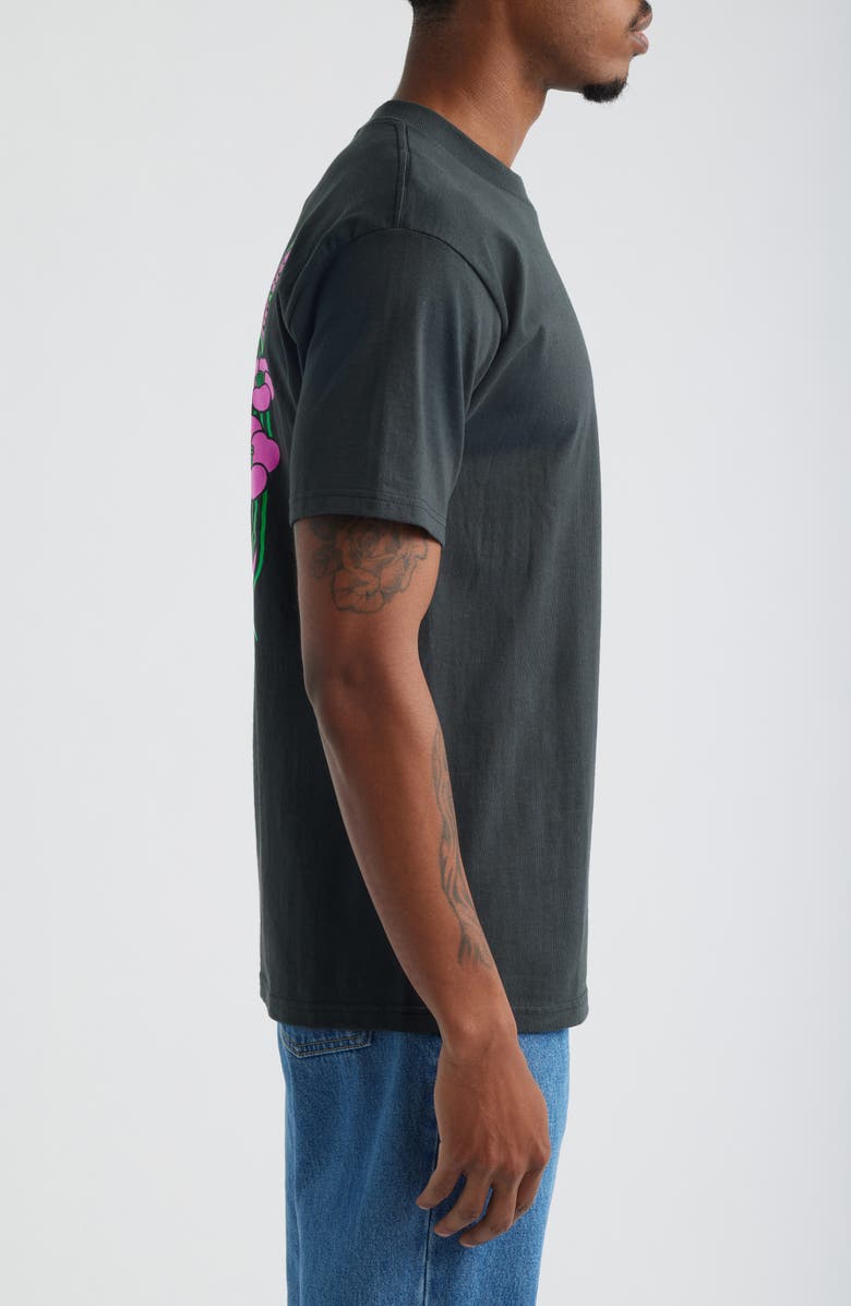 Obey Peace Now Butterflies Graphic T-Shirt, Alternate, color, Vintage Black