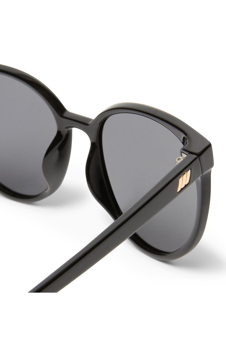 Le Specs Armada 54mm Polarized Round Sunglasses, Alternate, color, Shiny Black