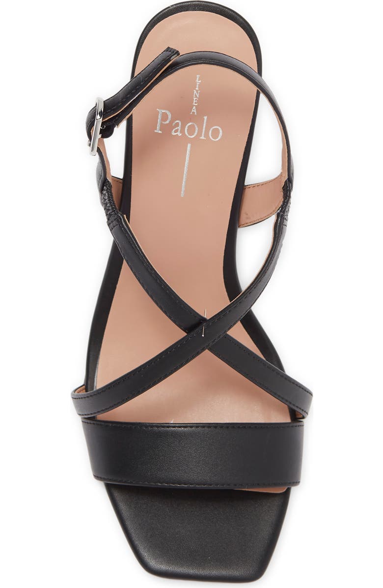 Linea Paolo Galen Strappy Wedge Faux Leather Sandal, Alternate, color,