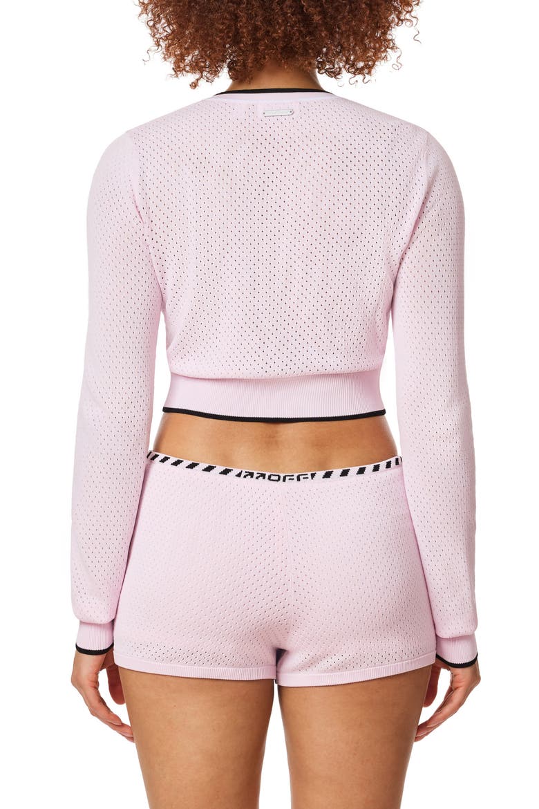 Mesh Cardigan, Alternate, color, CRADLE PINK