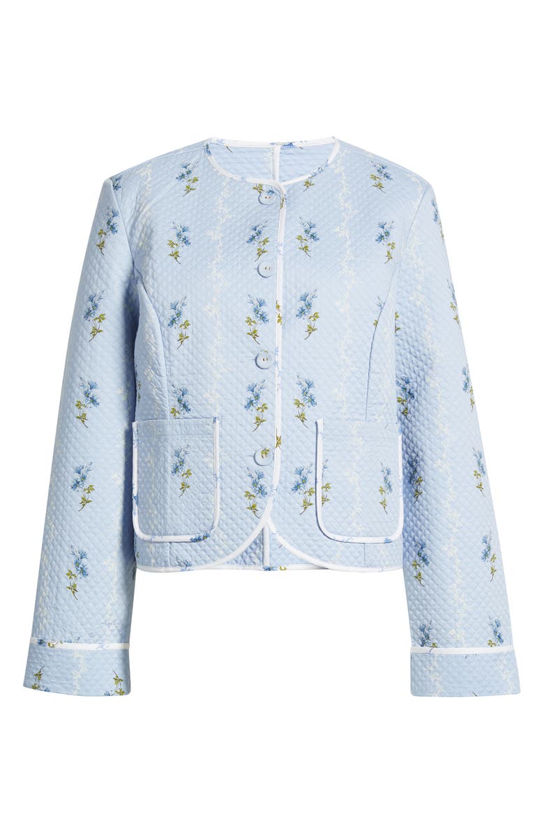 Hill House Home The Rowan Quilted Crop Jacket, Alternate, color, Bluebell Waltz