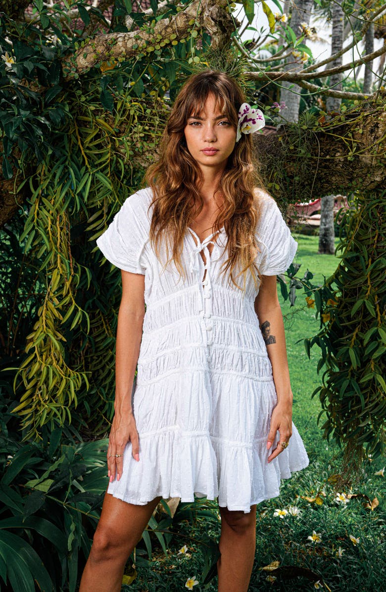 BRUNNA.CO The Srikandi Ruffle Mini Dress, Alternate, color, White