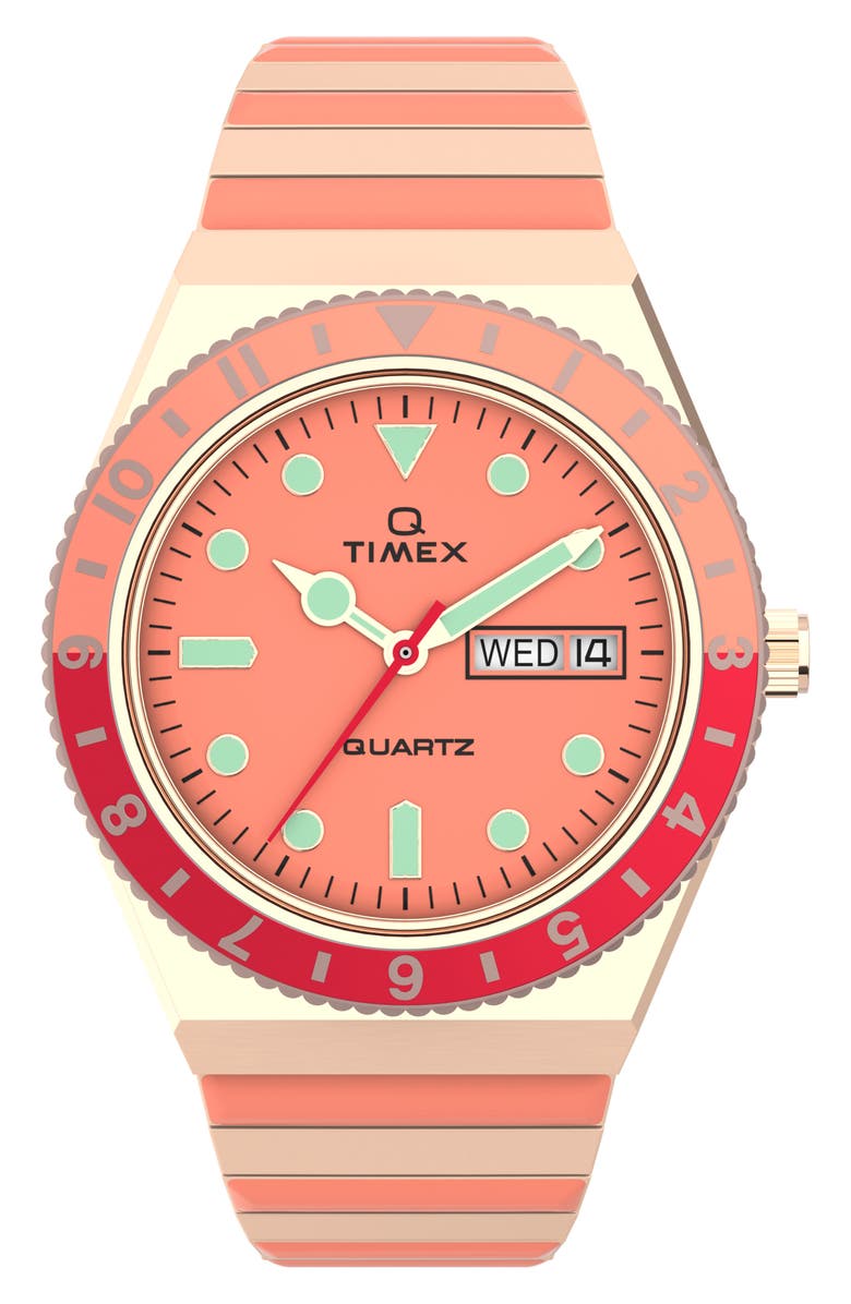 Timex<sup>®</sup> Q Malibu Expansion Band Watch, 36mm, Main, color,