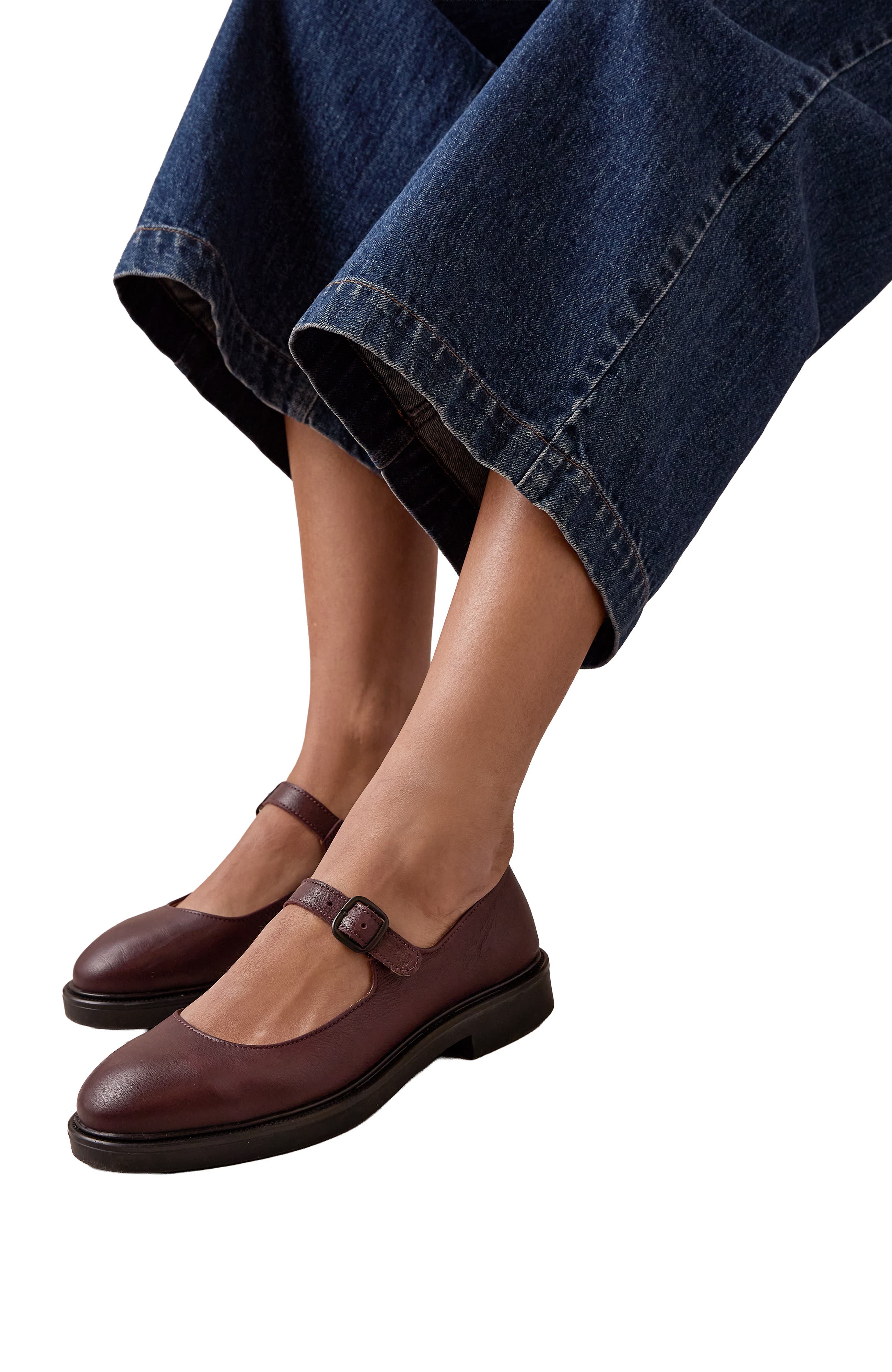 Chunky Mary Jane Platform Shoes, Alternate, color, Burgandy