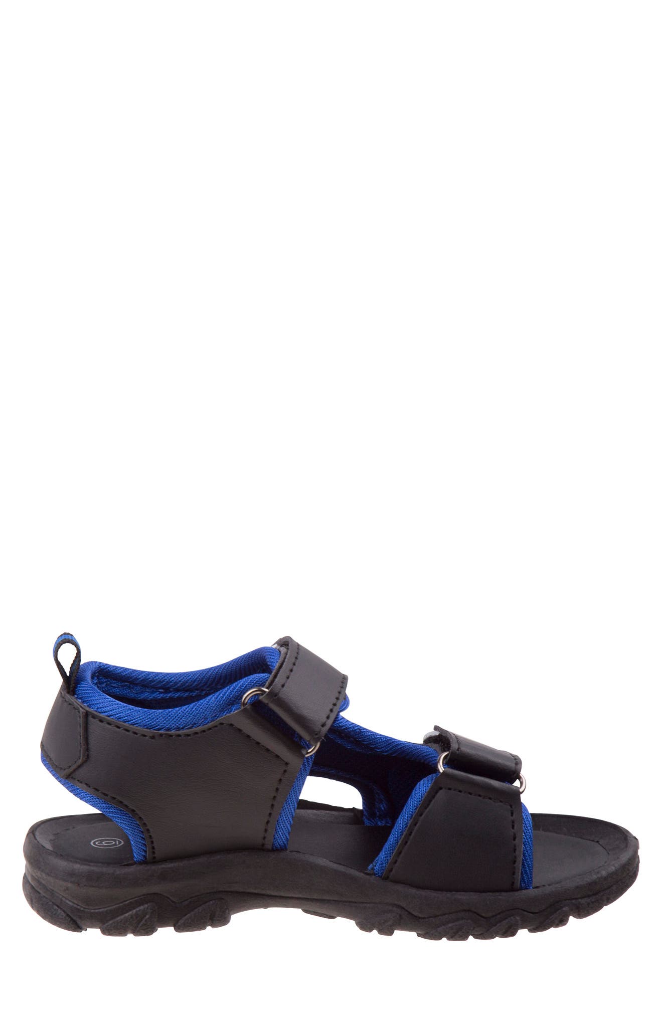 RUGGED BEAR Hook-and-Loop Sandal, Alternate, color, BLACK/BLUE