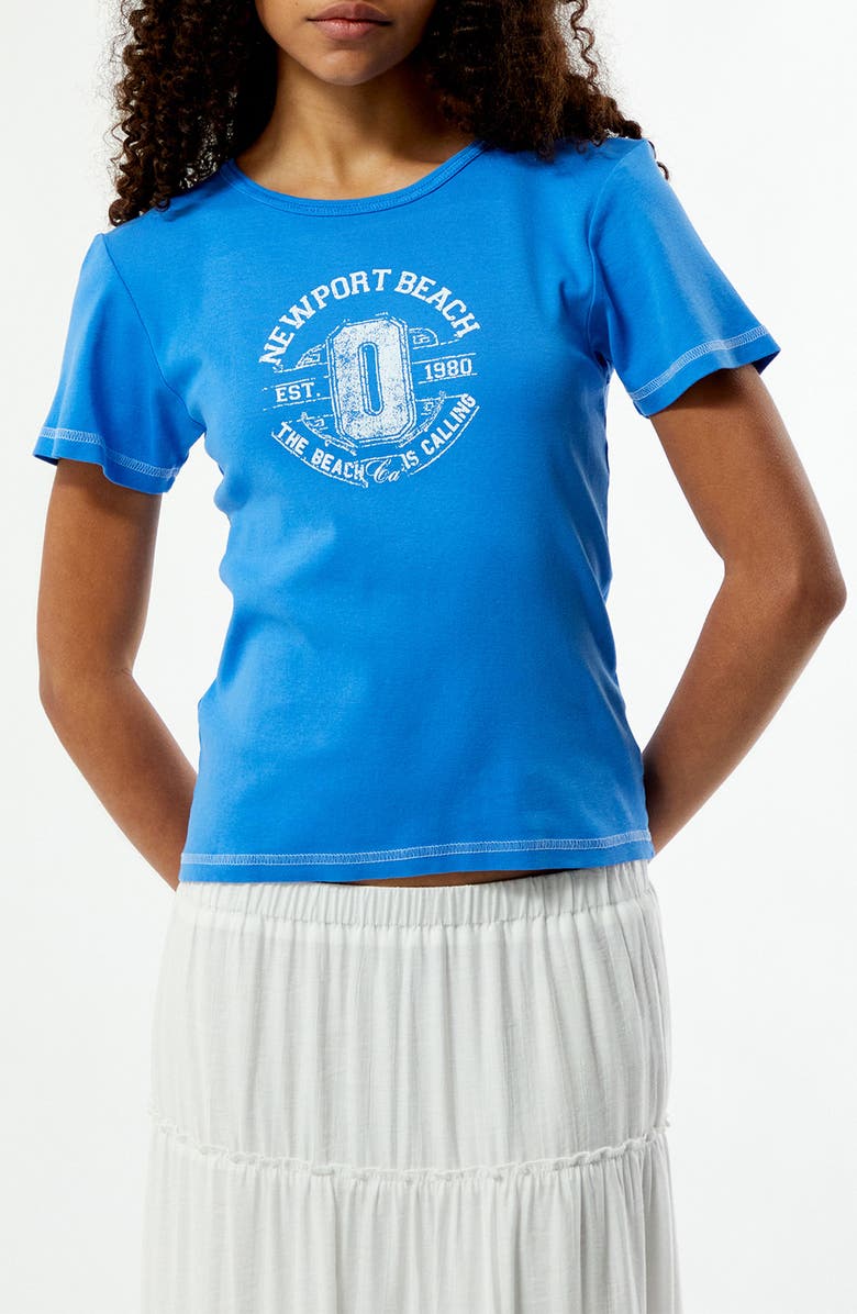 PacSun Newport Beach Skimmer Cotton Graphic T-Shirt, Main, color, Blue