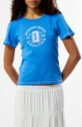 Newport Beach Skimmer Cotton Graphic T-Shirt