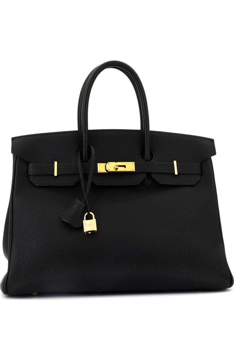 Pre-Owned Hermes Birkin Handbag Black Togo with Gold Hardware 35, Alternate, color,