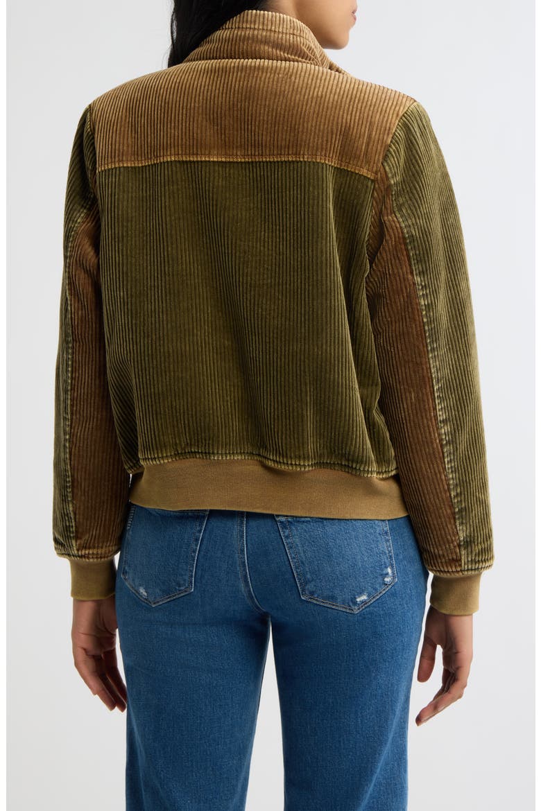 Faux Shearling Lined Corduroy Jacket, Alternate, color, OLIVE MULTI