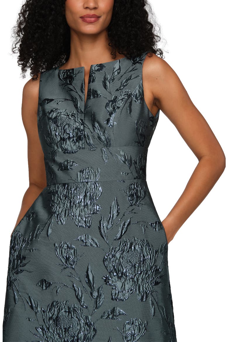 Guilietta Jacquard Gown, Alternate, color, SLATE BLUE