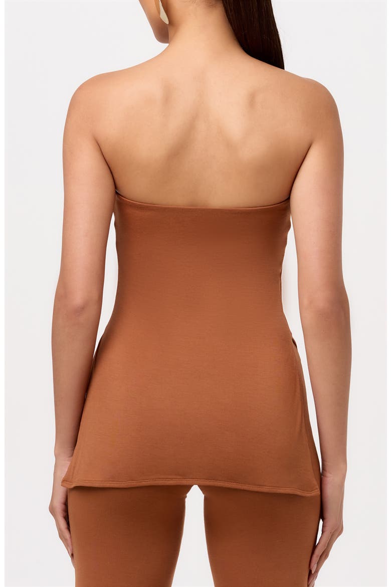 Stretch Modal Tunic Tube Top, Alternate, color, BROWN SUGAR