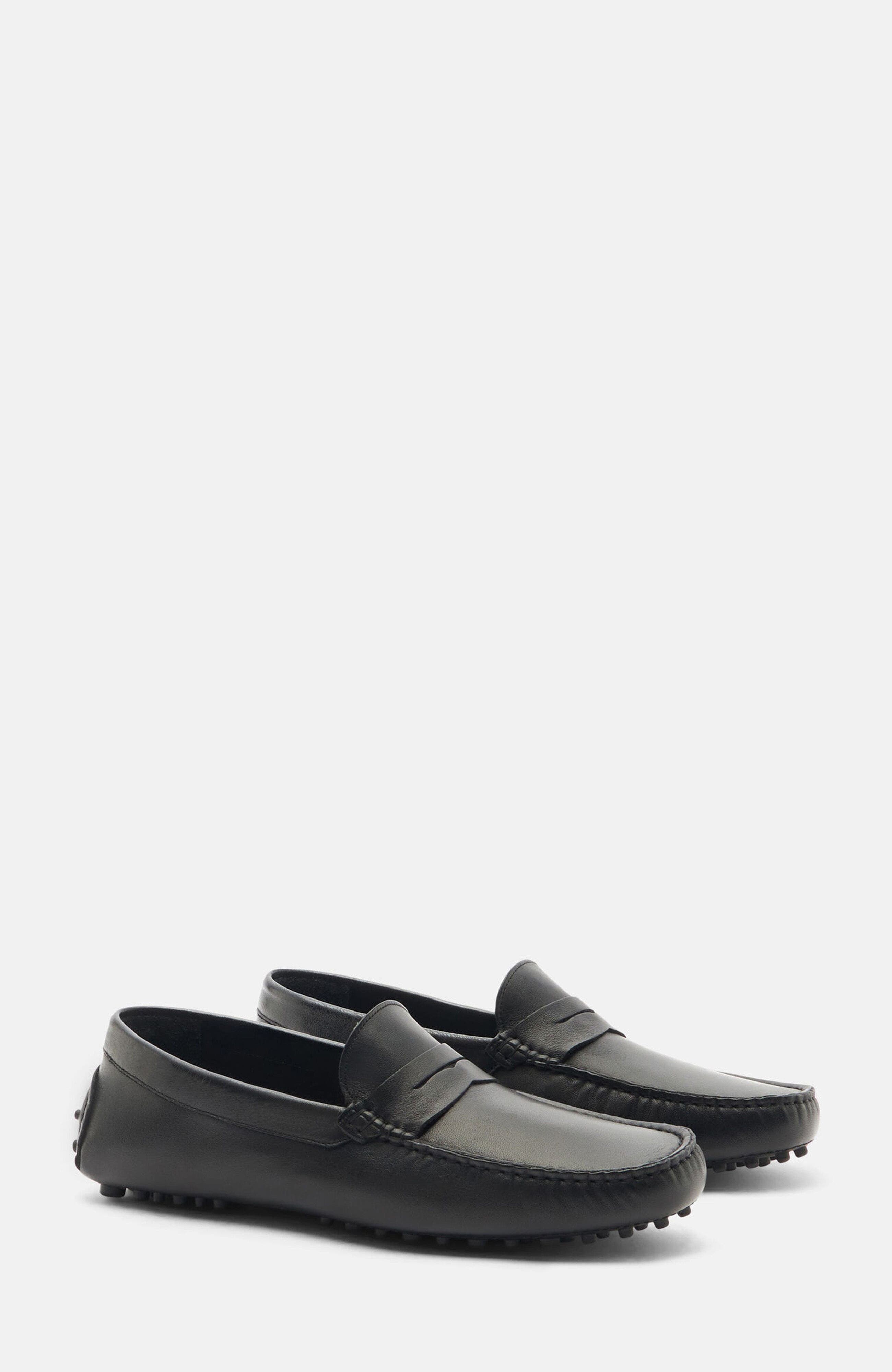 SCAROSSO Michael Driving Shoes, Main, color, Black - Calf