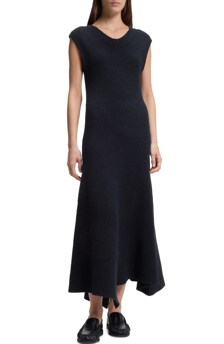 BOSS Forsizia Rib Maxi Sweater Dress, Main, color, Sky Captain