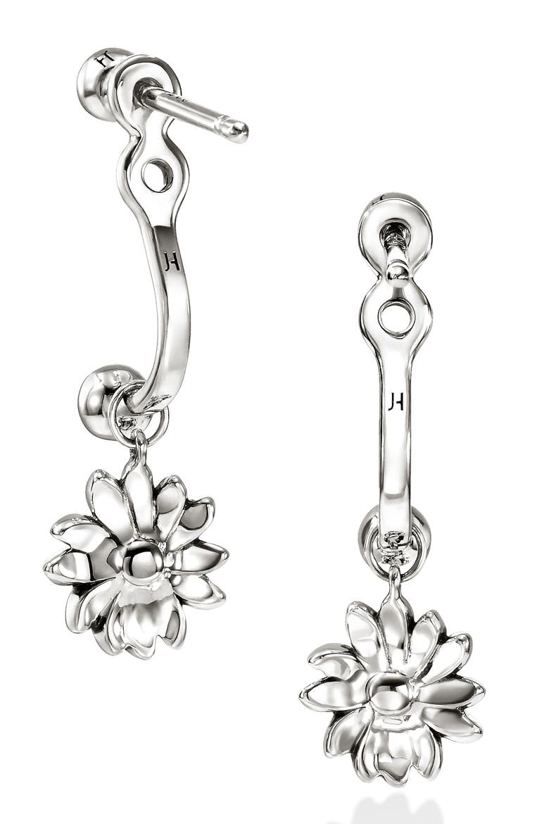 B&F x JH Wildflower Drop Earrings, Sterling Silver, Alternate, color, SILVER