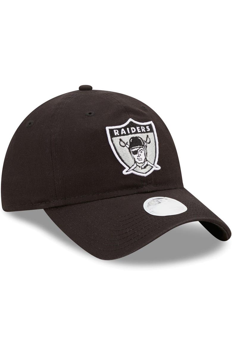 New Era Women's New Era Black Las Vegas Raiders Core Classic 2.0 Throwback 9TWENTY Adjustable Hat, Alternate, color, 