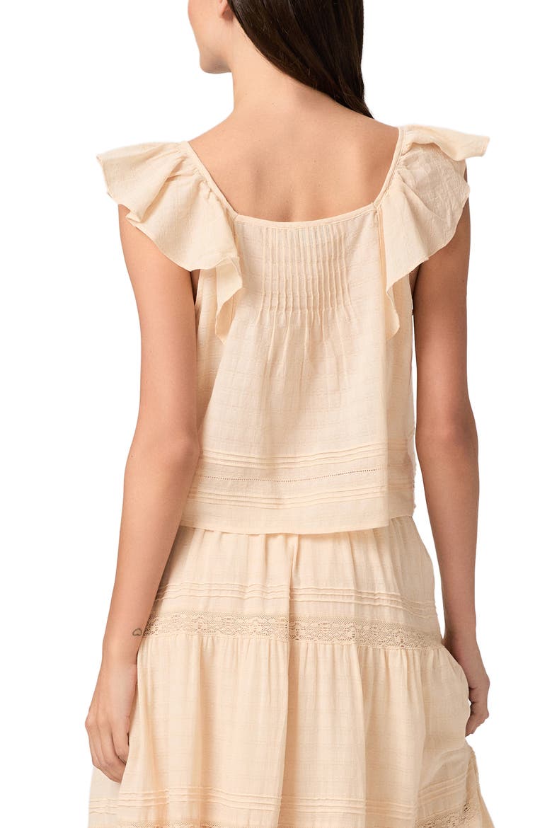 Oaks Pintuck Ruffle Top, Alternate, color, LIGHT PEACH