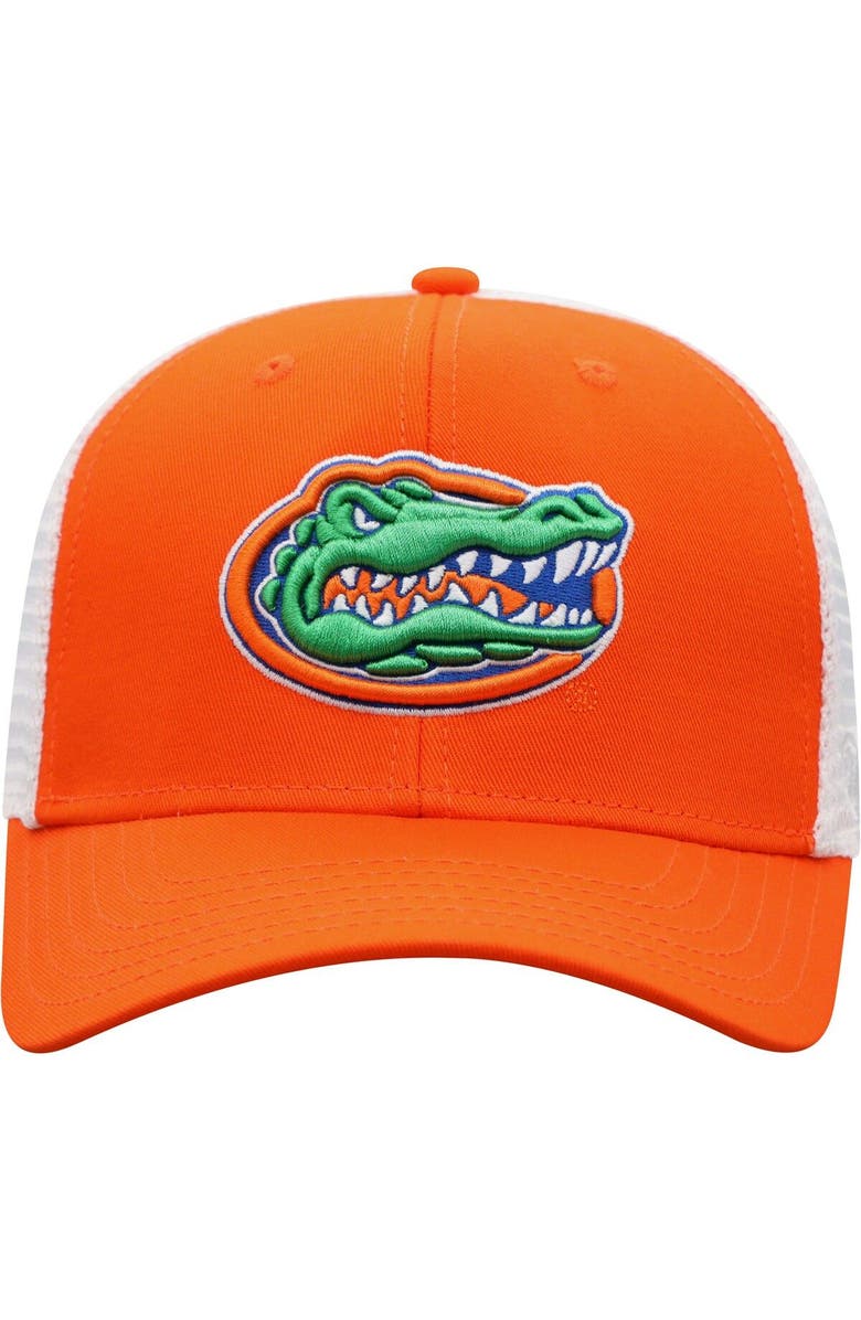 TOP OF THE WORLD Men's Top of the World Orange/White Florida Gators Trucker Snapback Hat, Alternate, color, 
