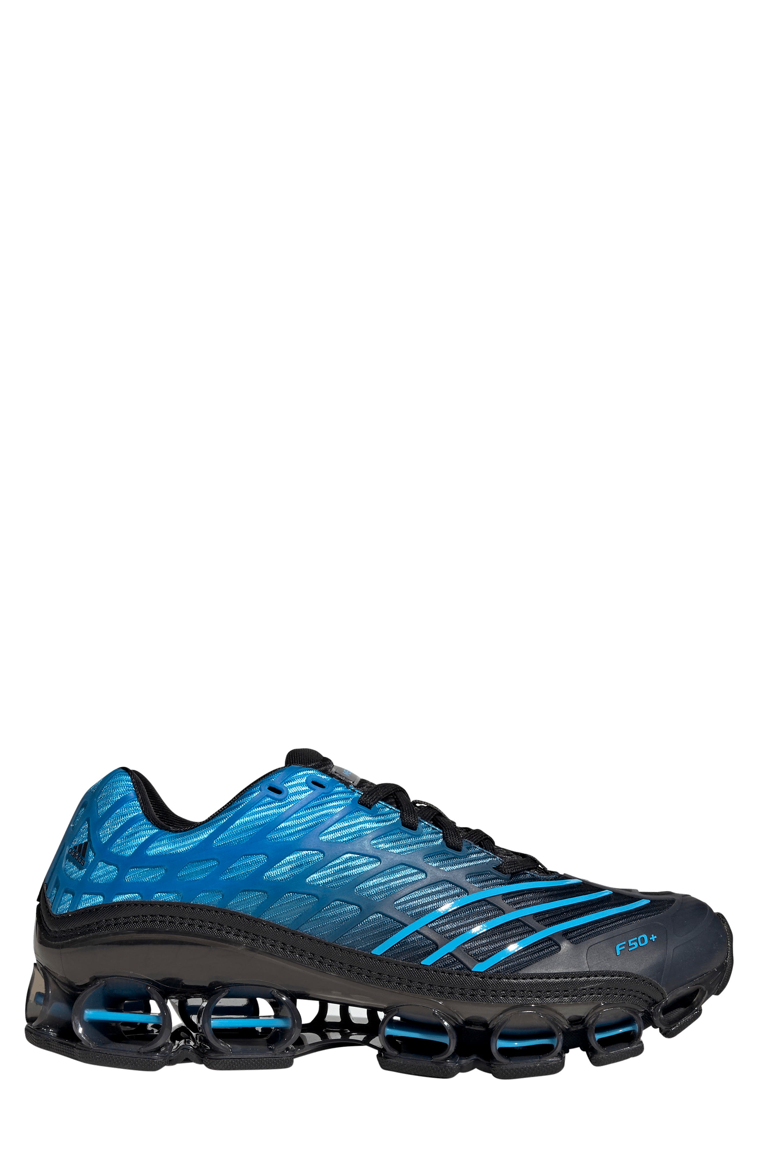 adidas Megaride F50 Running Sneaker, Alternate, color, Black/ Lucid Aquamarine/ Black
