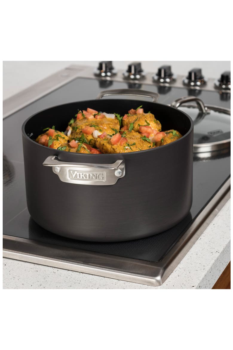 Hard Anodized Nonstick 6-Quart Dutch Oven With Lid, Alternate, color, DARK GREY