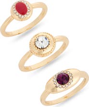 Leith Set of 3 Stone Rings