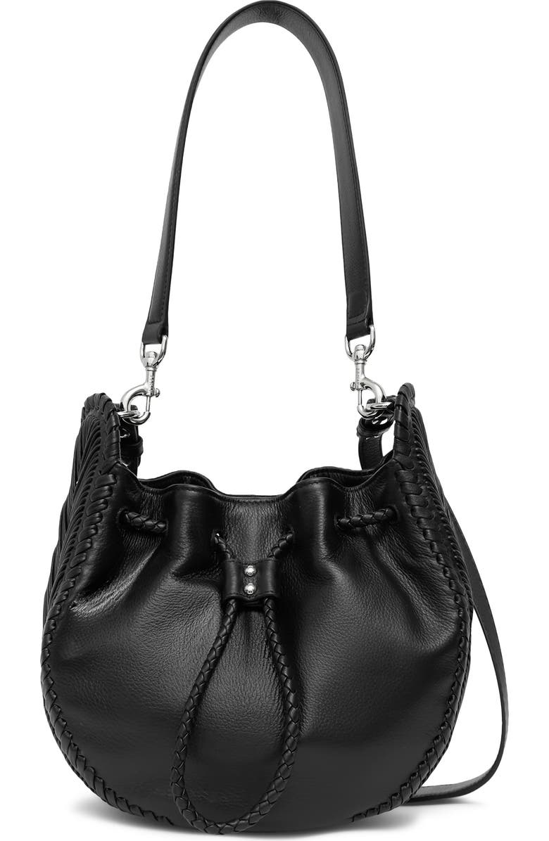 AIMEE All For Love Convertible Drawstring Bucket Bag, Main, color, Black