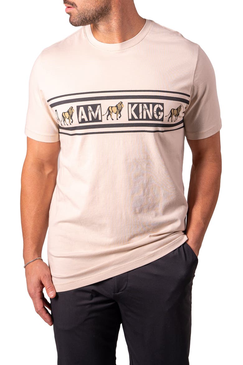 I Am King Graphic T-Shirt, Alternate, color, BROWN