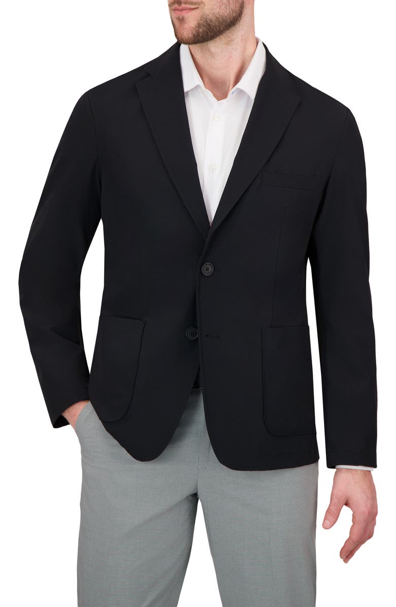 C-LAB NYC Packable Woven Tech Jacket, Alternate, color, Black