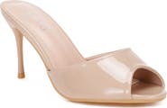 LONDON RAG Lilith Peeptoe Slide Sandal