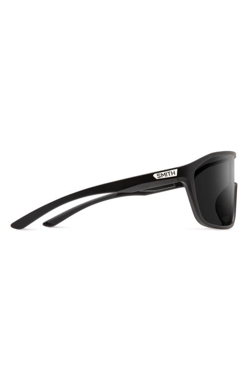 Smith Boomtown 135mm Chromapop™ Polarized Shield Sunglasses In Black