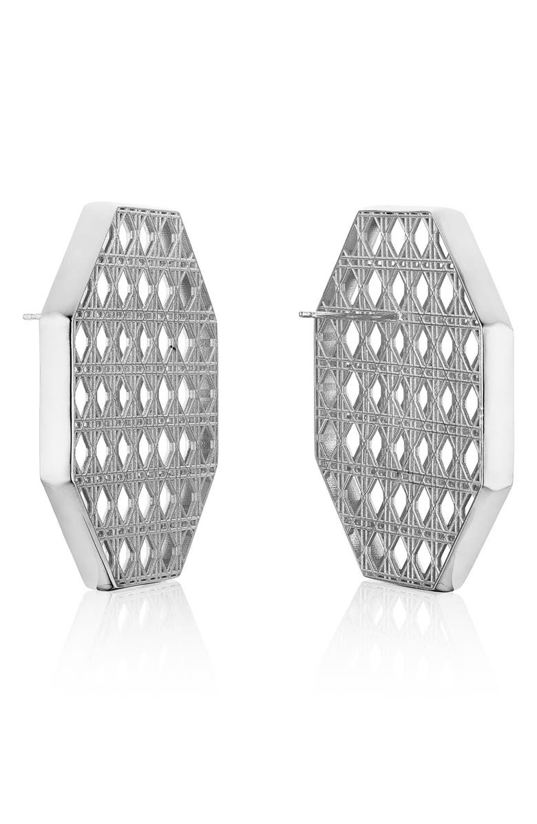 ManLuu Cane Octagonal Stud Earrings, Alternate, color,