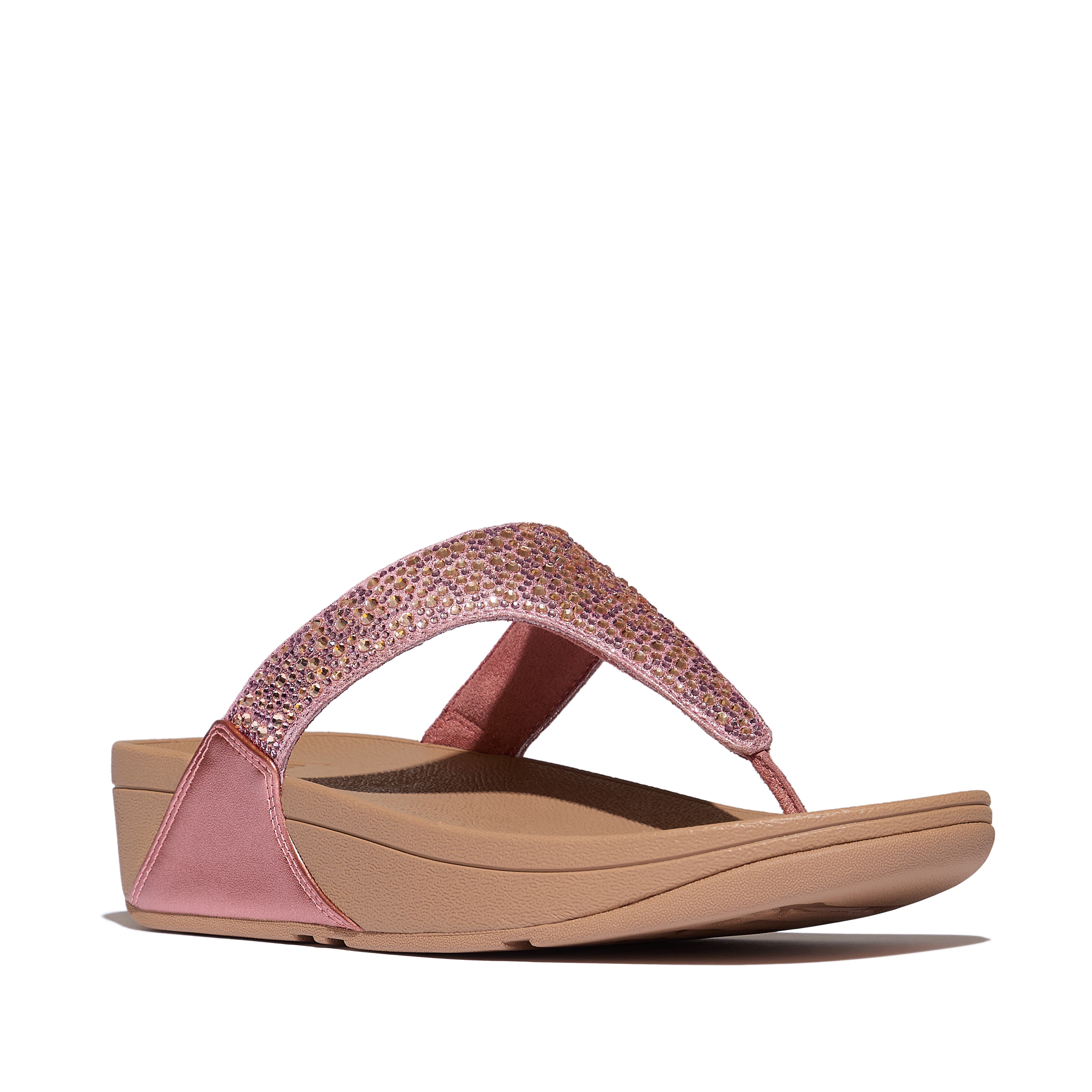 Lulu Crystal Mix Met Sandal, Main, color, Metallic Rust Rose