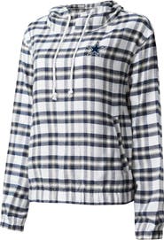 CONCEPTS SPORT Women's Concepts Sport Navy/Gray Dallas Cowboys Sienna Flannel Long Sleeve Hoodie Top