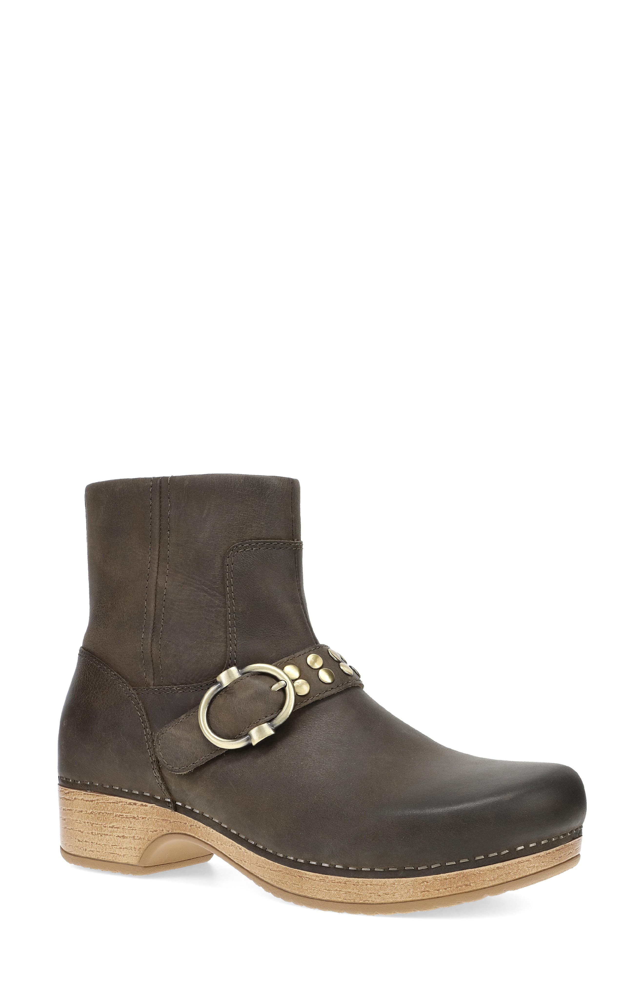 Baylin Leather Bootie, Main, color, MUSHROOM