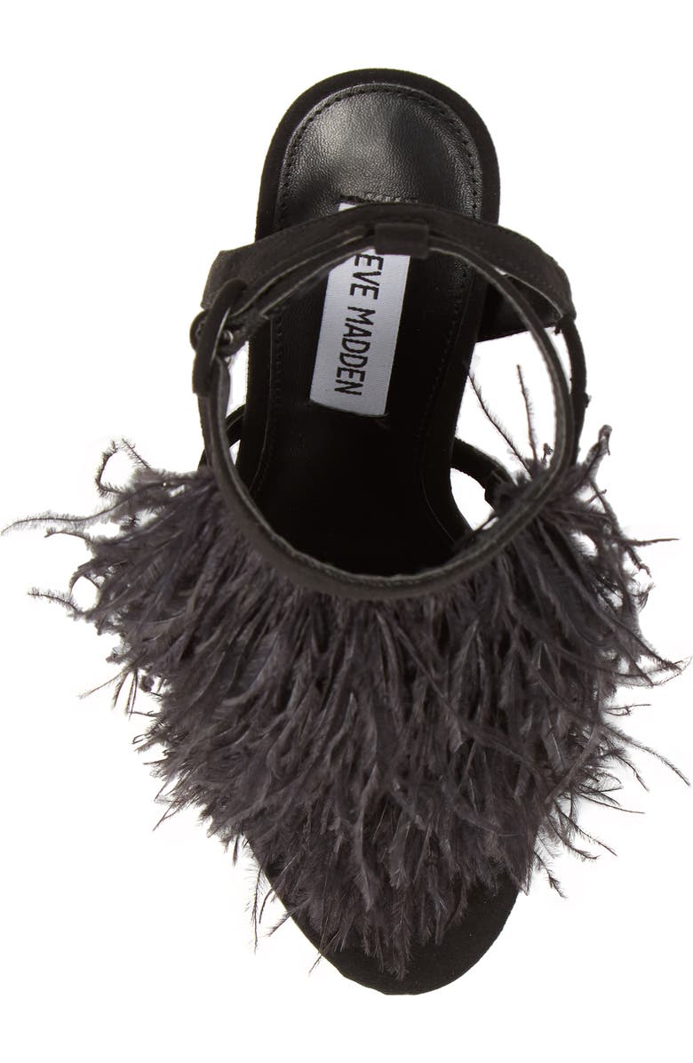 Steve Madden Fefe Feather Sandal, Alternate, color,