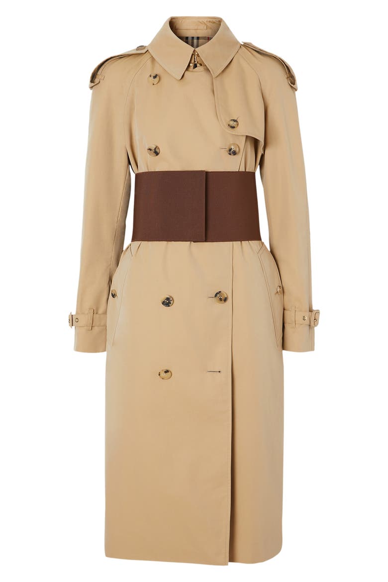 Belted Car Coat, Alternate, color, PALE HONEY