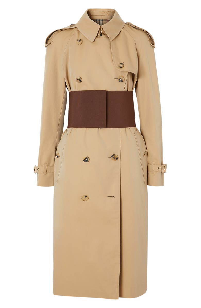Burberry Belted Car Coat, Alternate, color,
