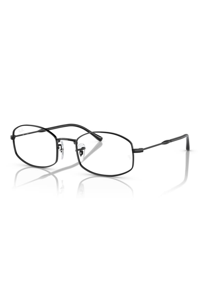 52mm Pillow Optical Glasses, Alternate, color, BLACK