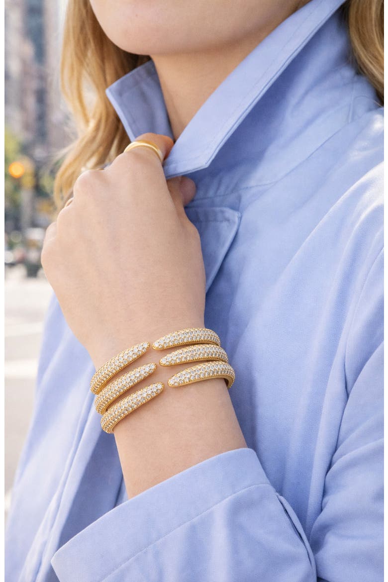 Elora Hinged Bracelet, Alternate, color, GOLD