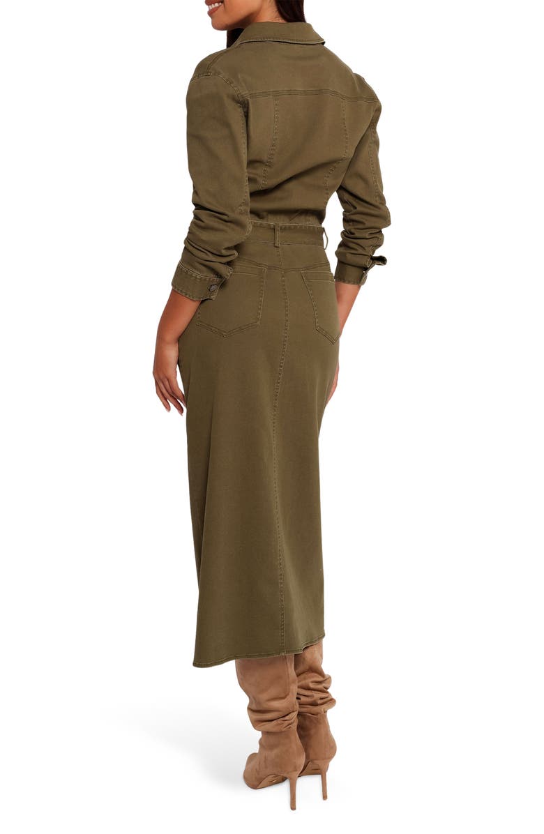 Petal & Pup Cortney Long Sleeve Stretch Cotton Twill Maxi Dress, Alternate, color, 